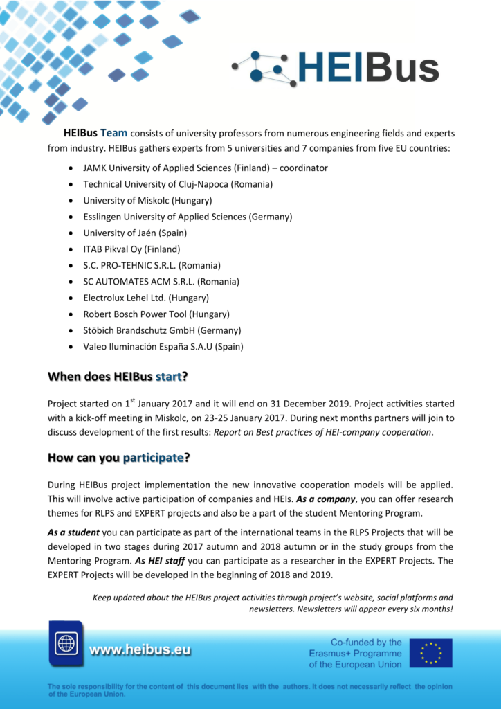 First HEIBus Newsletter 2